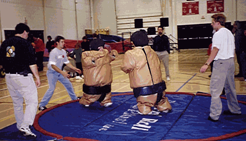 More fun at Firstar Eve...Sumo Wrestling!