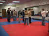 Cub Scouts learning karate moves